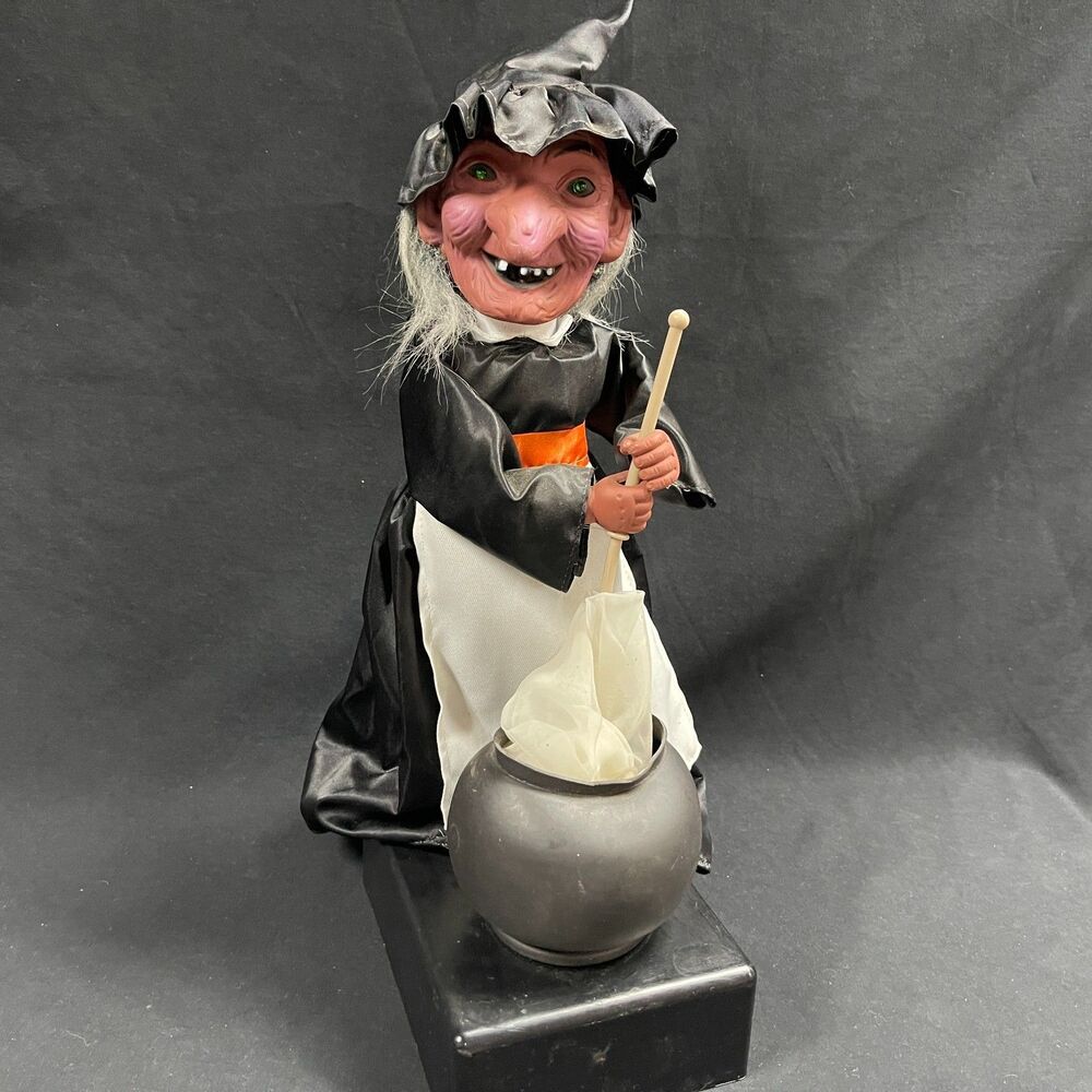 Rennoc Halloween Witch Animated Stirring Cauldron and Music